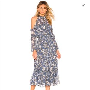 MISA LA Blue Paisley Dress